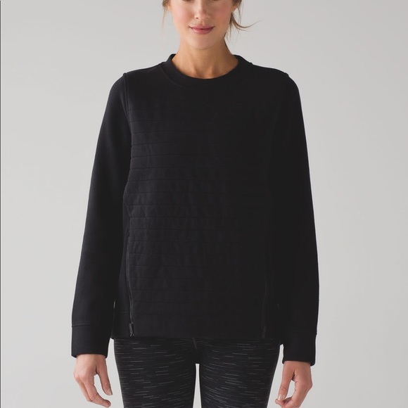 lululemon athletica Sweaters - Lululemon Fleece Be True Crew in Black